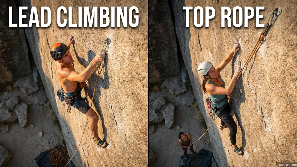Lead Climbing vs Top Rope