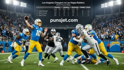Los Angeles Chargers vs Las Vegas Raiders Match Player Stats