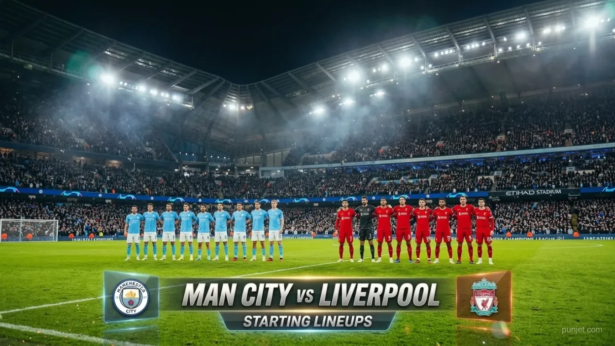 Man City vs Liverpool F.C. Lineups