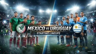 Mexico National Football Team vs Uruguay National Football Team Lineups