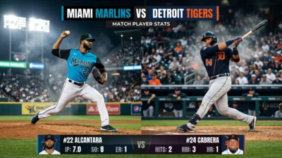 Miami Marlins vs Detroit Tigers Match Player Stats